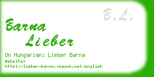 barna lieber business card